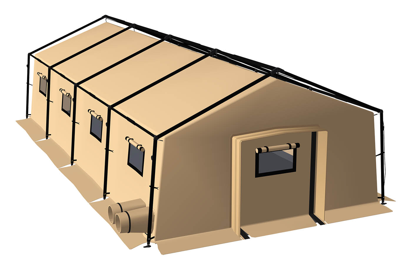 Tente militaire 70 m², modèle V70